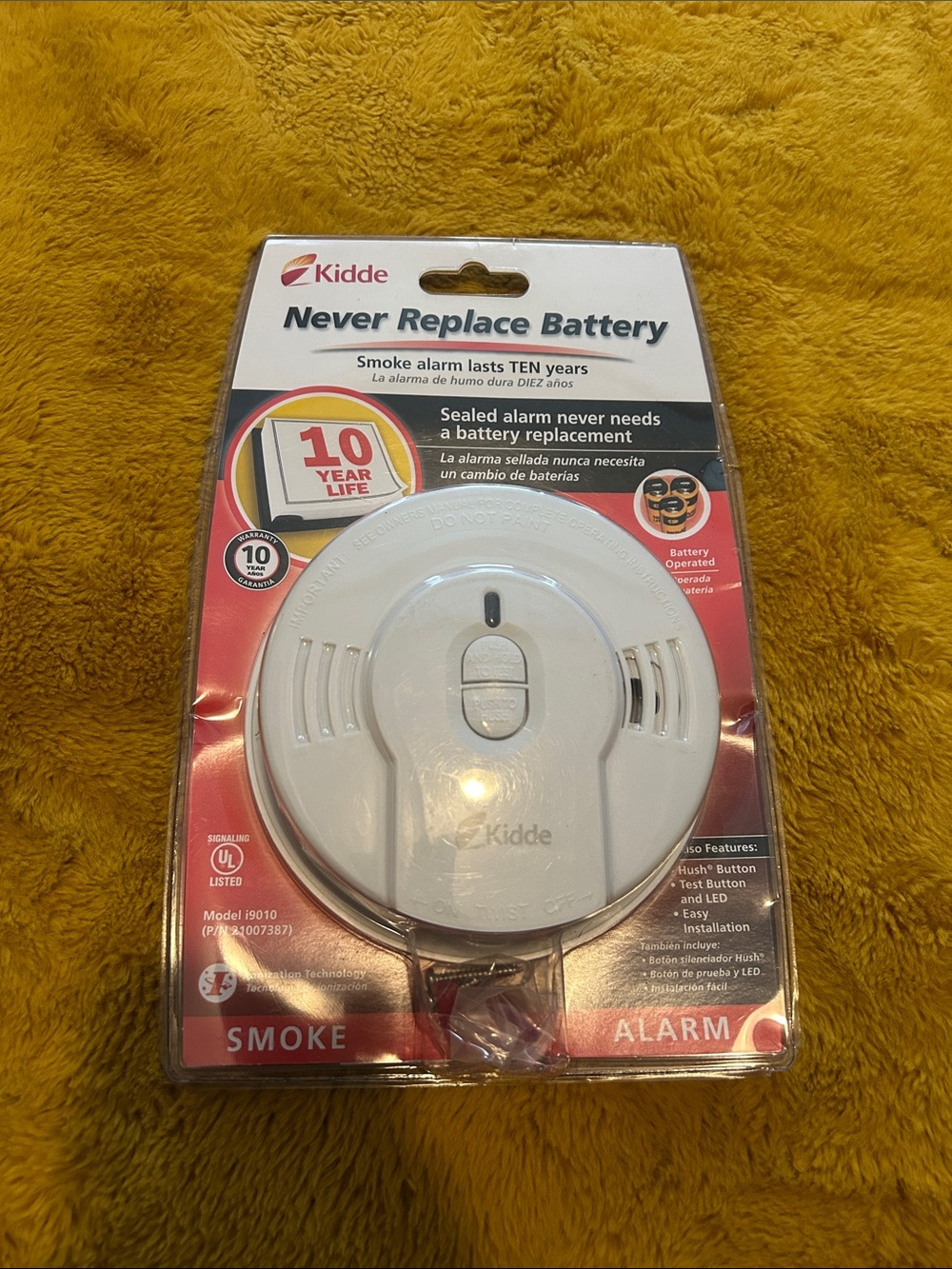 Kidde White Never Replace Battery Smoke Alarm - 10 Year Life